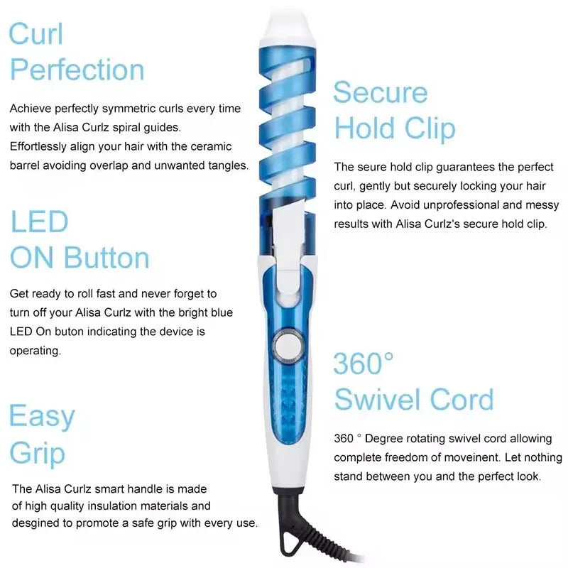 Automatic Spiral Hair Curling Iron - 3