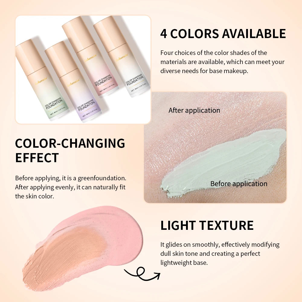 Color-Changing Liquid Foundation for Flawless Radiant Skin - 4