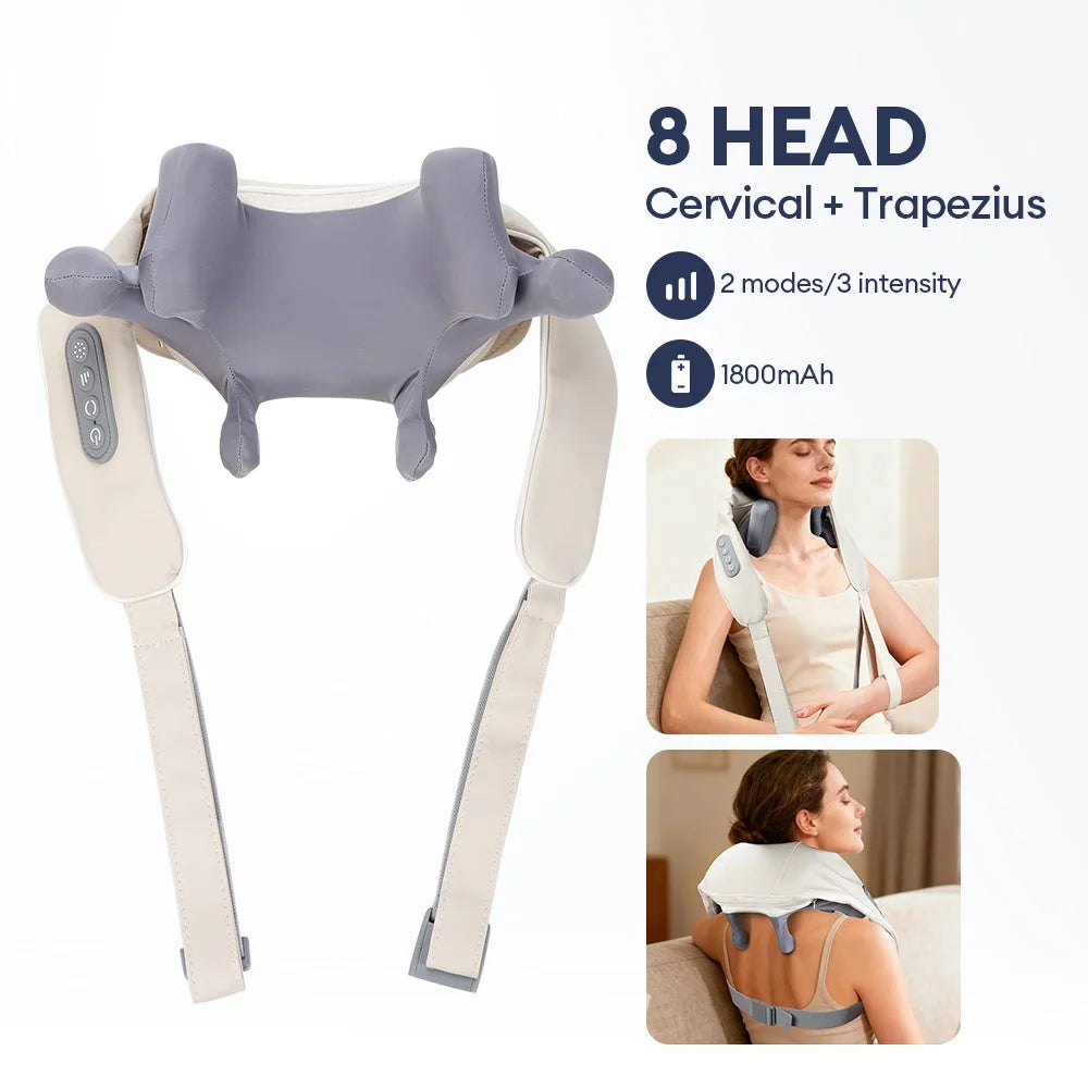 8-Head Deep Tissue Neck and Shoulder Massager - 15