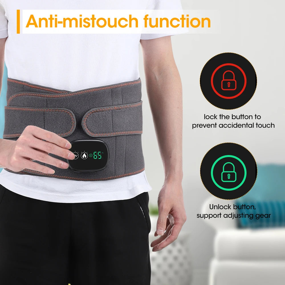 Heated Lumbar Massage Belt for Back Pain Relief - 18