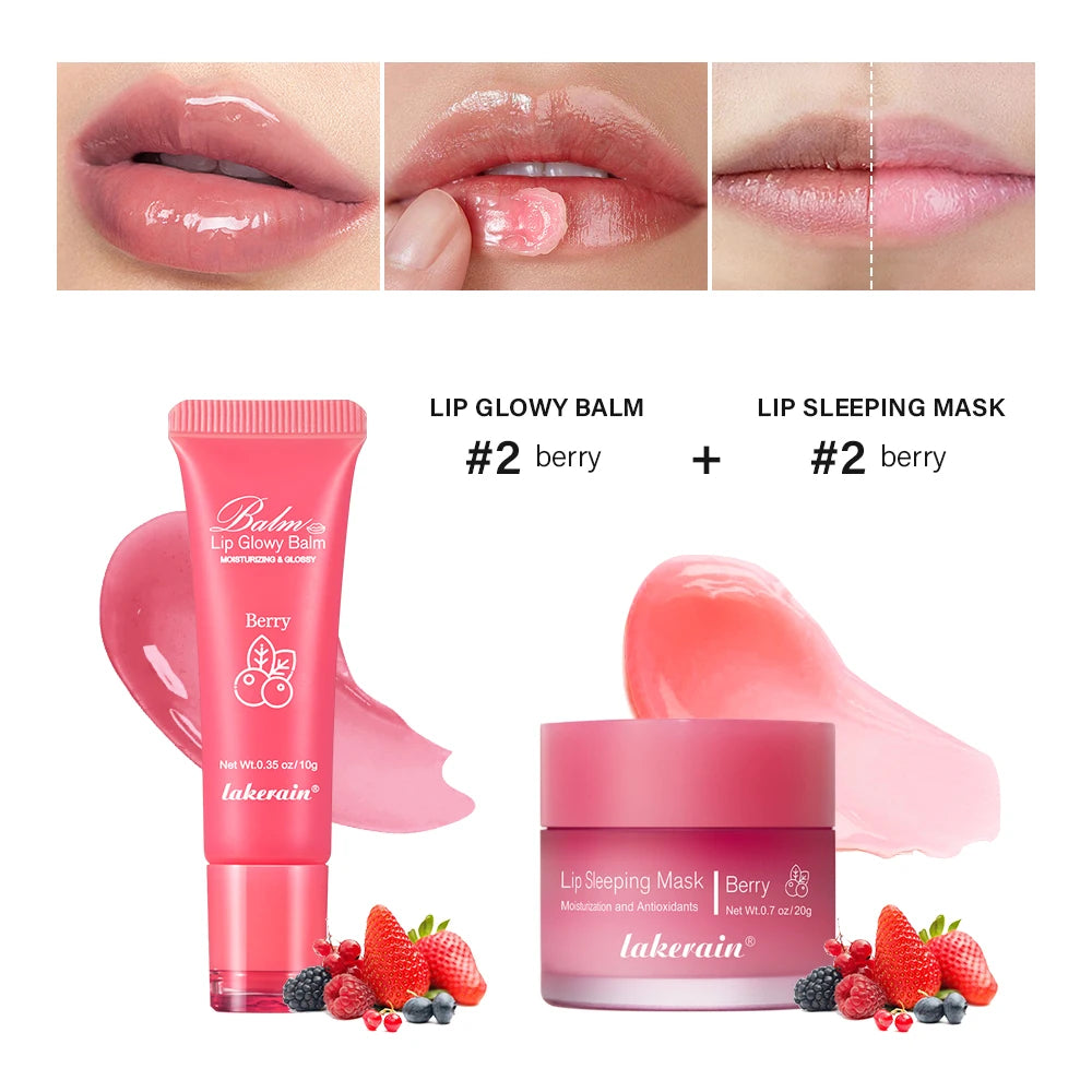 Moisturizing Lip Balm and Sleeping Mask Set for Hydrated Lips - 1