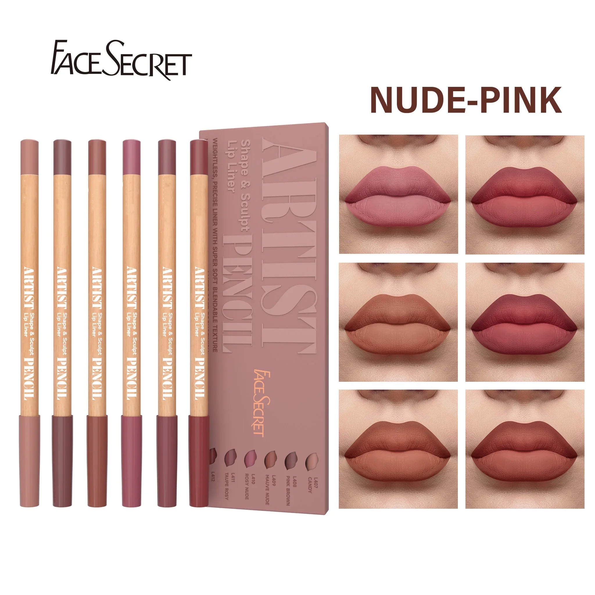 Matte Shape and Sculpt Lip Liner Pencil Set - 8
