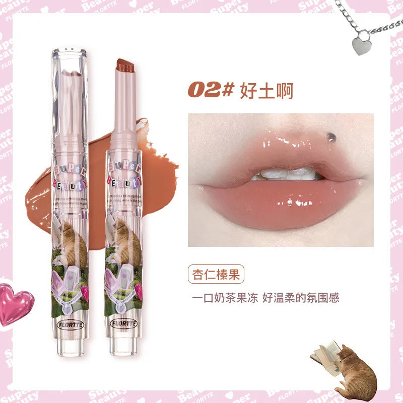 Mirror Shine Heart Shape Moisturizing Lipstick Pencil - 33
