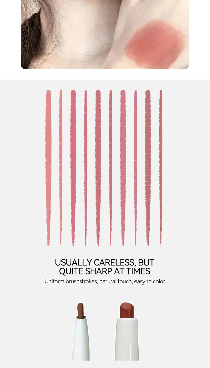 Dual-Ended Precision Lip Liner and Matte Lipstick Pen - 9