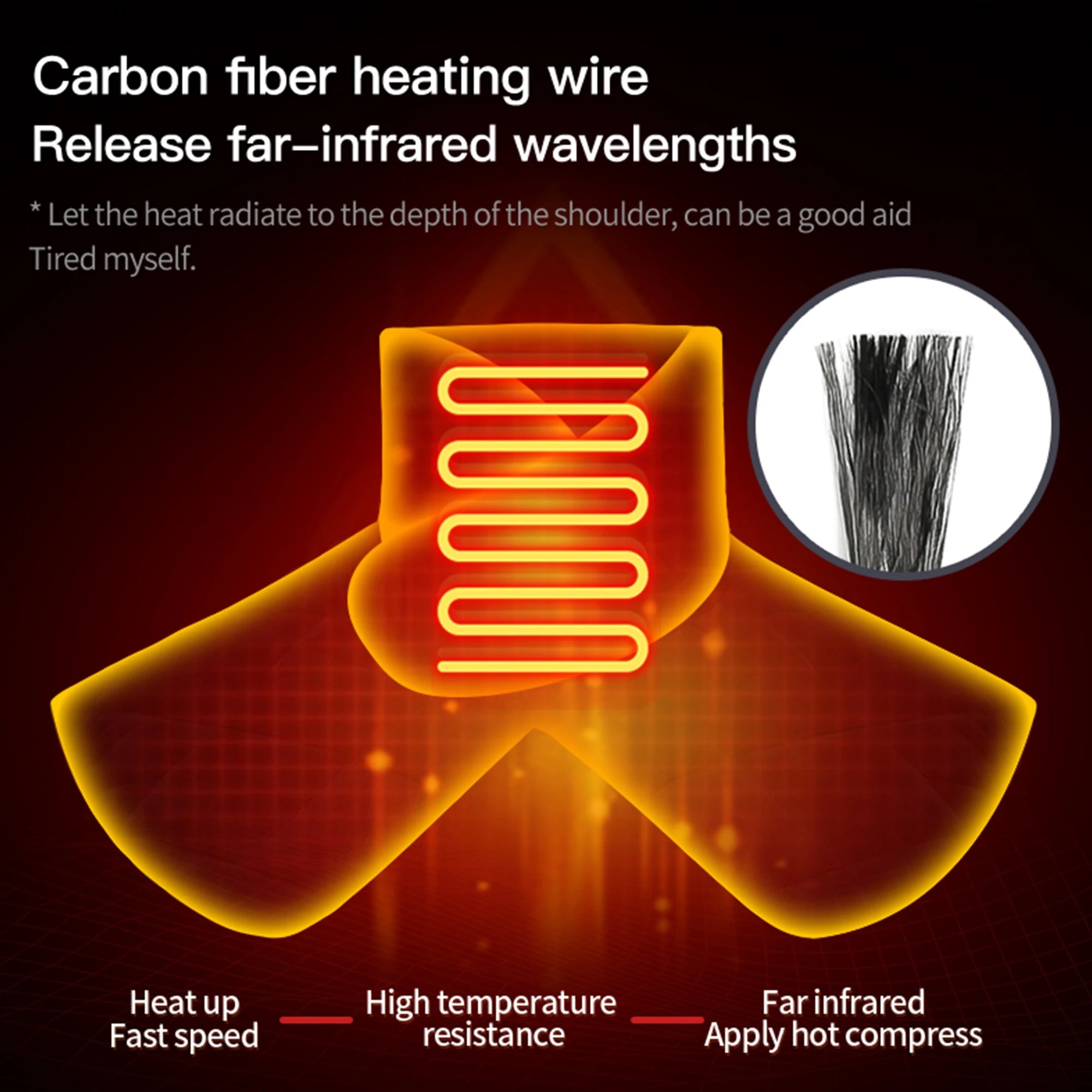 Electric Heated Neck and Shoulder Heating Wrap - 6