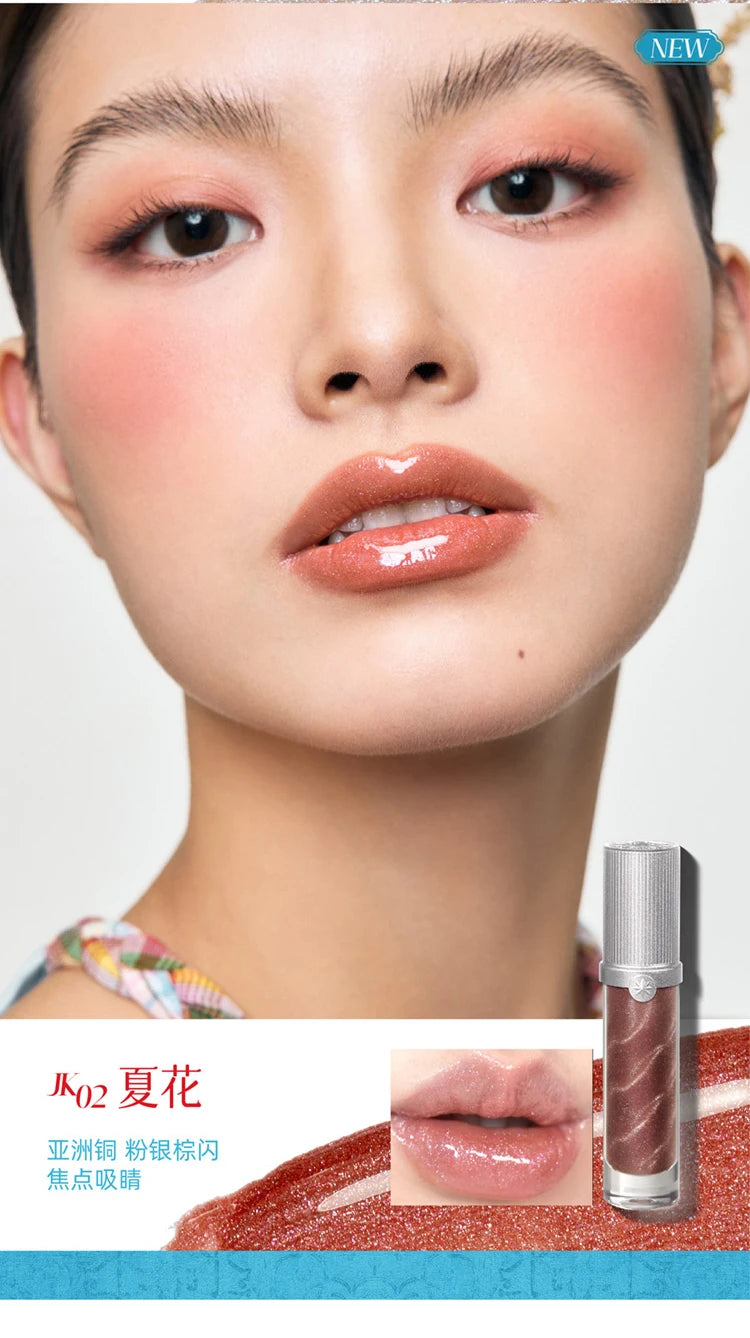 Hydrating Shimmer Lip Gloss for High-Shine Nude Finish - 17