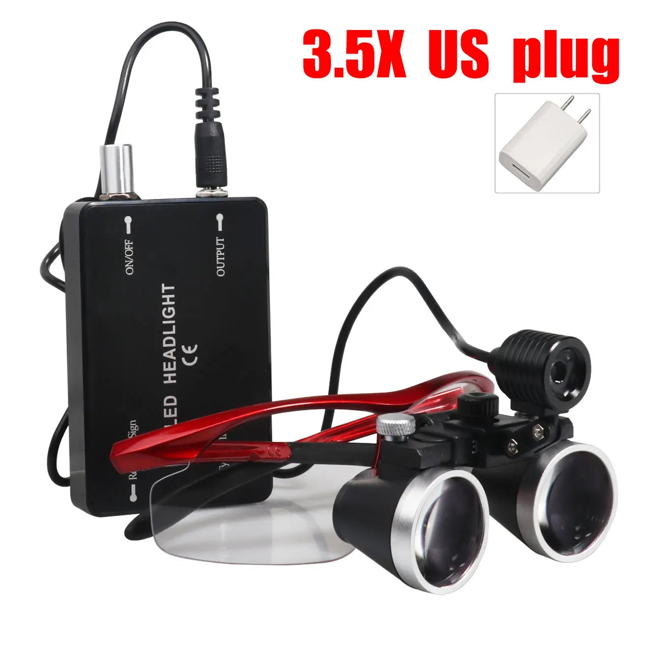 Professional Surgical Dental Loupes with LED Headlight - 21