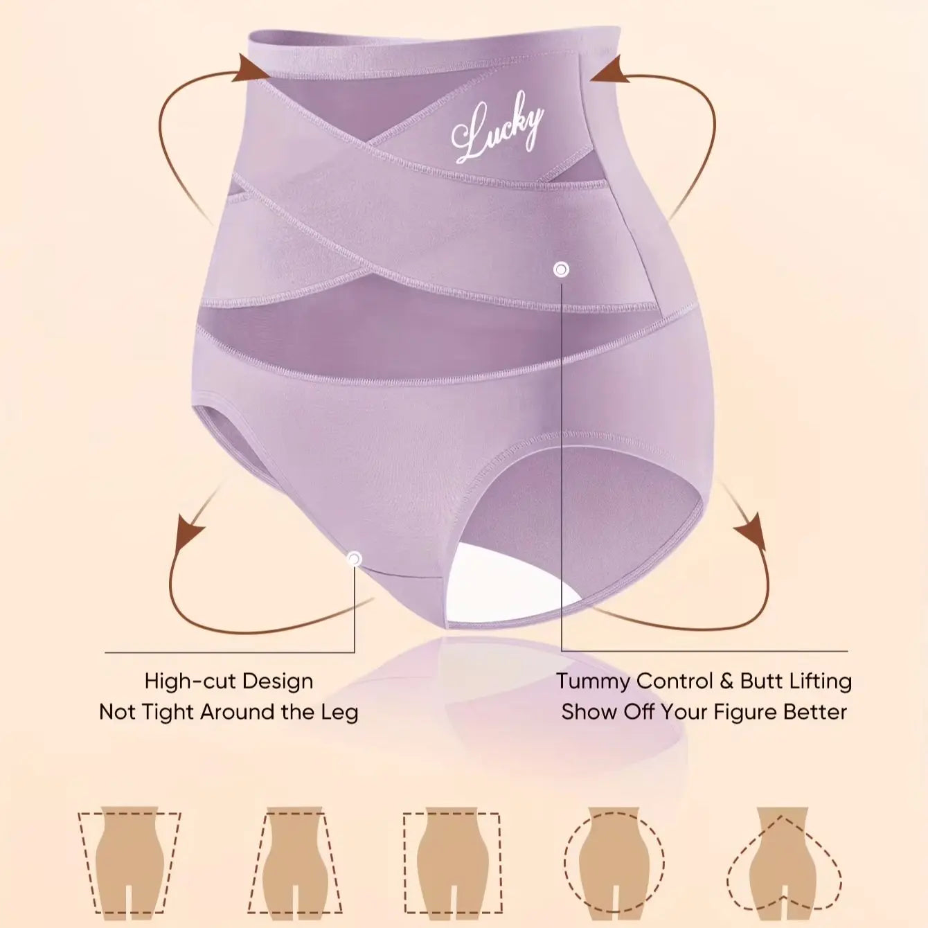 High-Waist Tummy Control Seamless Shaping Panties - 11