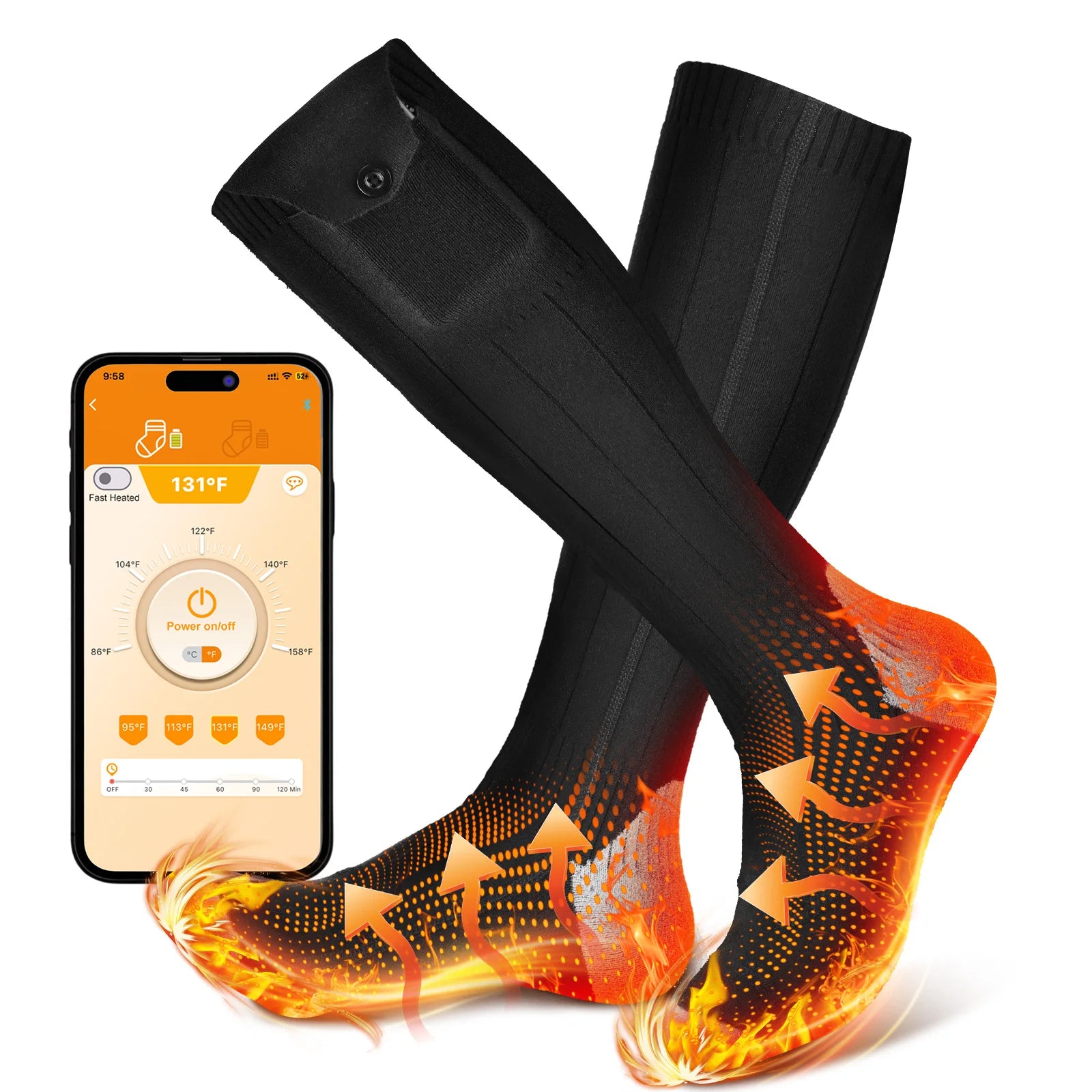 App-Controlled Heated Winter Socks for Cold Feet - 1
