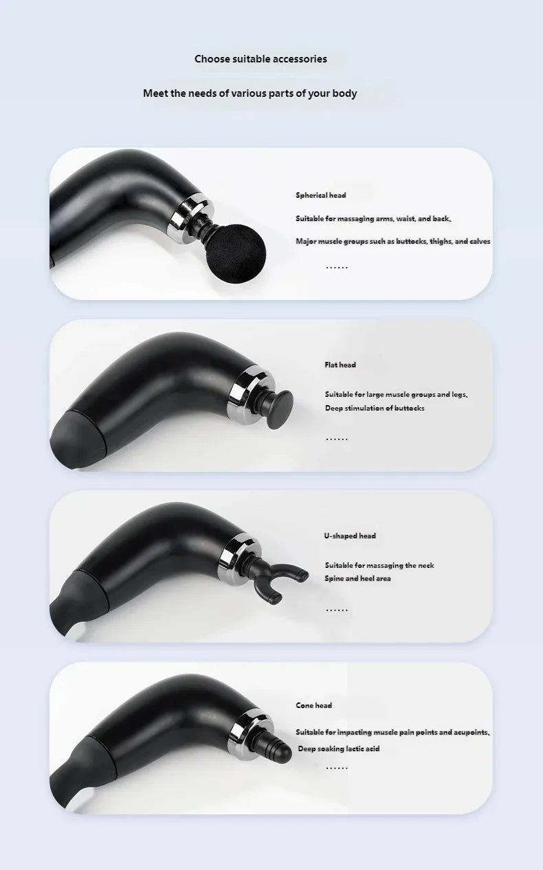 Long Handle Rechargeable Deep Tissue Massage Gun - 10