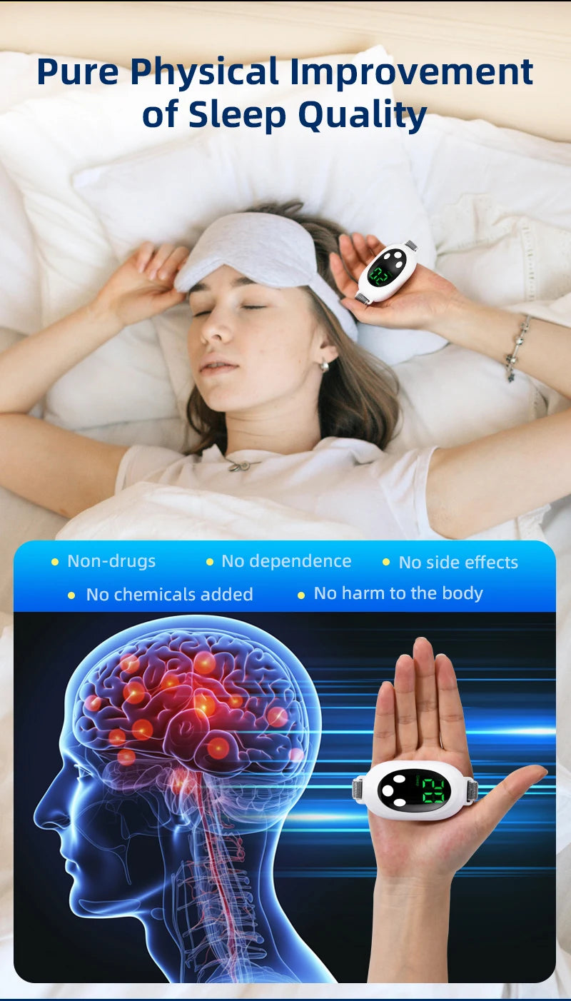 Microcurrent Handheld Sleep Aid Device for Insomnia & Stress Relief - 10