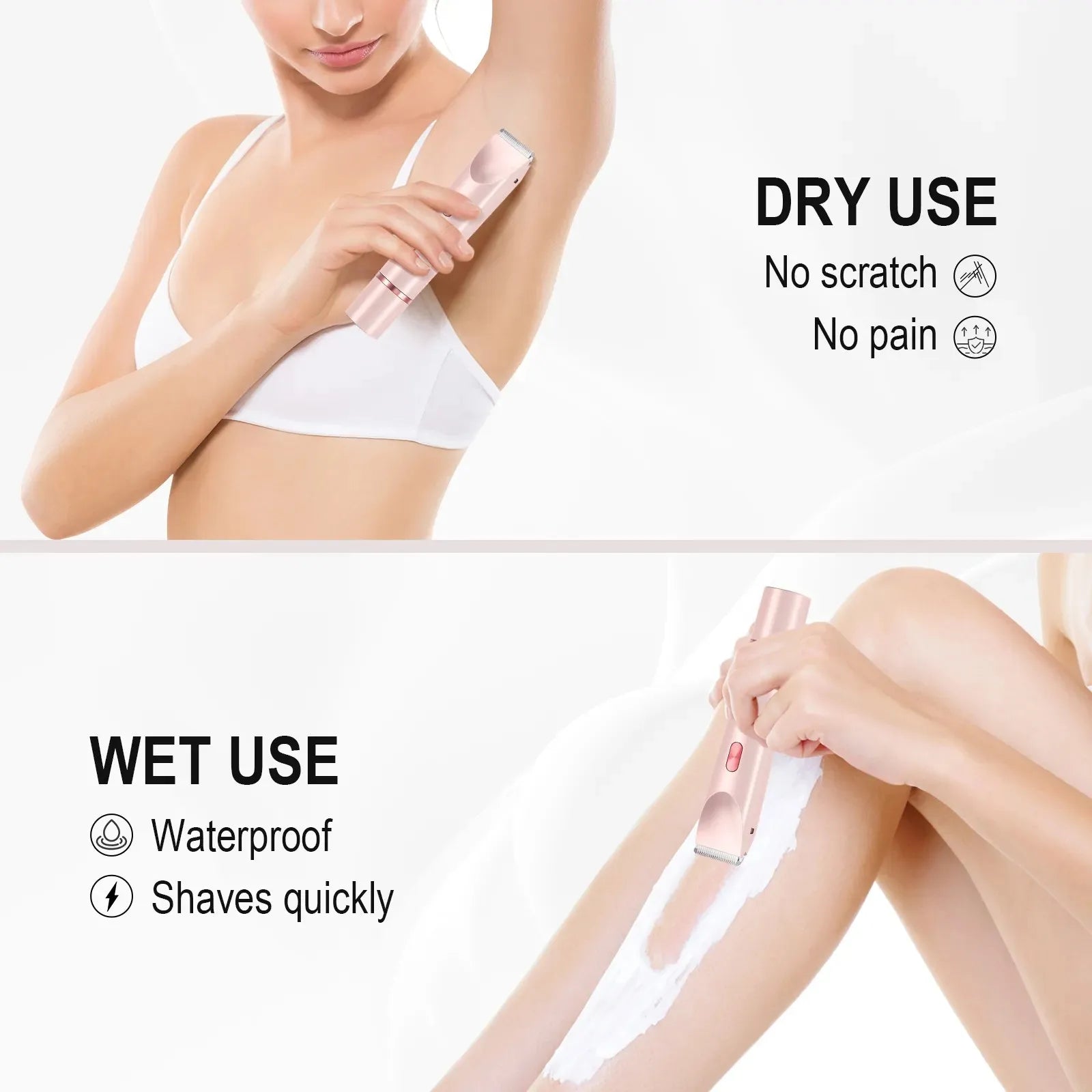 2-in-1 Waterproof Electric Hair Trimmer for Face and Body - 5