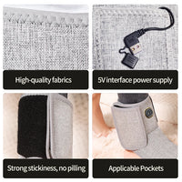 Heated Ankle Support Wrap with Red Light Therapy and Massage