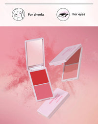 2-in-1 Cream and Powder Long-Lasting Blush Palette