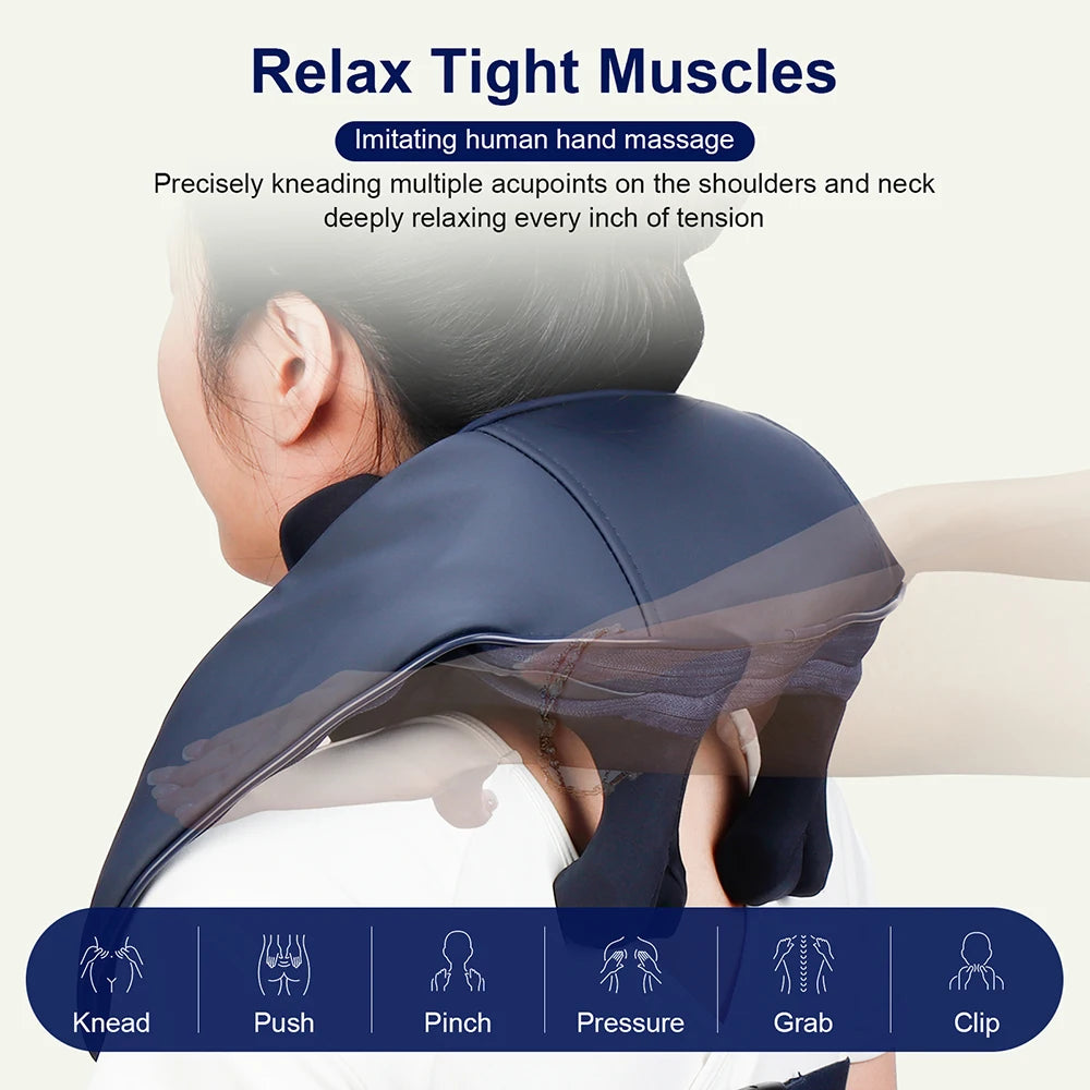 10-Head Cordless Deep Tissue Neck and Trapezius Massager - 5