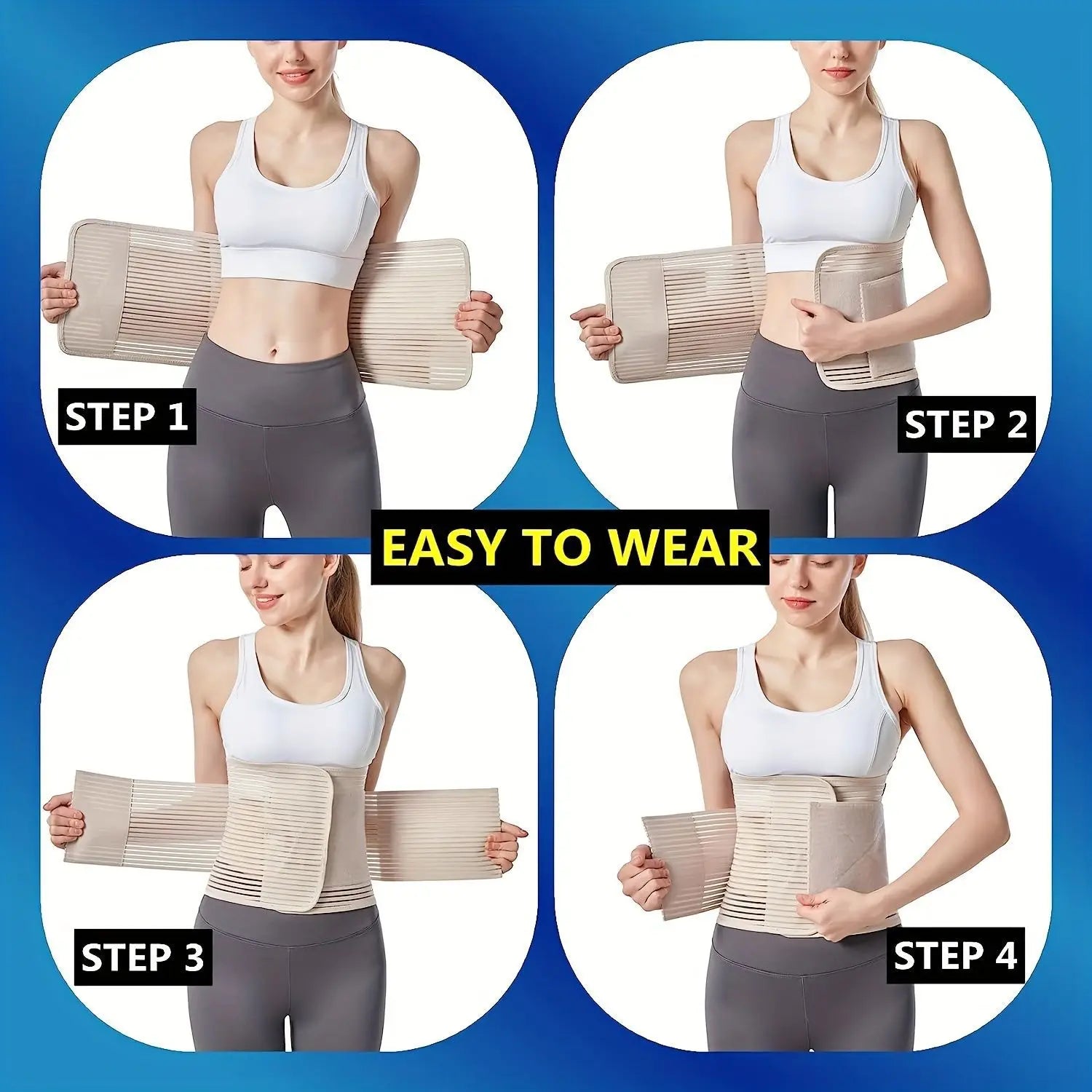 Adjustable Post-Surgery Abdominal Compression Support Binder - 6