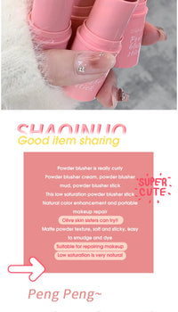 Creamy Blendable Blush Stick for a Natural Youthful Glow