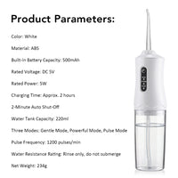 Portable Cordless Water Flosser for Deep Teeth Cleaning