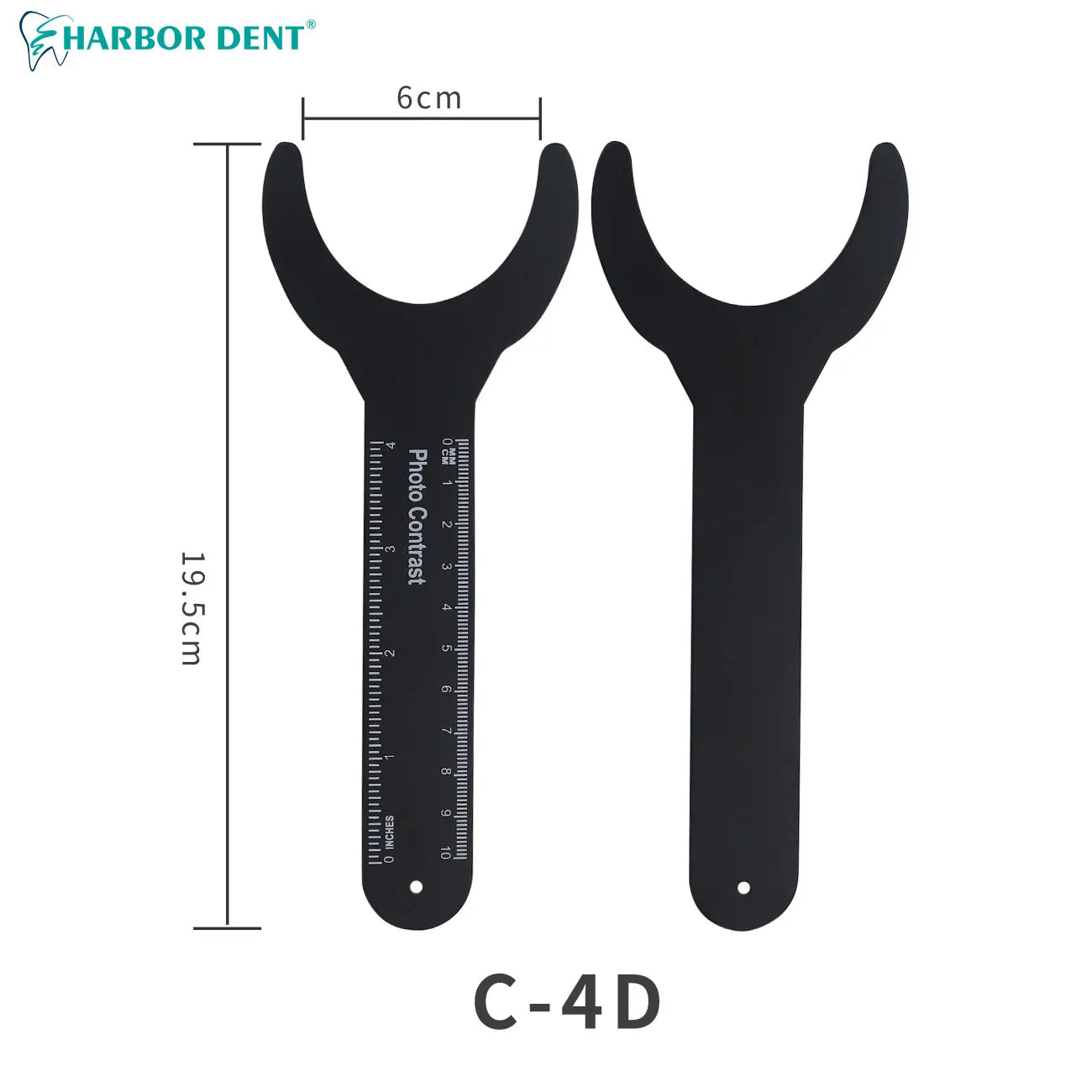 Dental Photography Contrast Board with Measurement Scale - 12