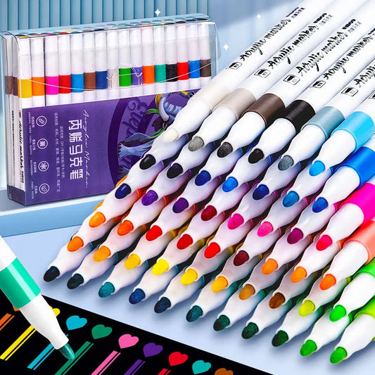 Professional Acrylic Paint Marker Set for DIY Crafts and Art