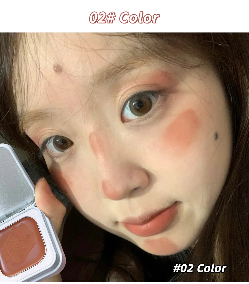 Matte Cream Cheek Blusher Palette for Natural Glow - 18