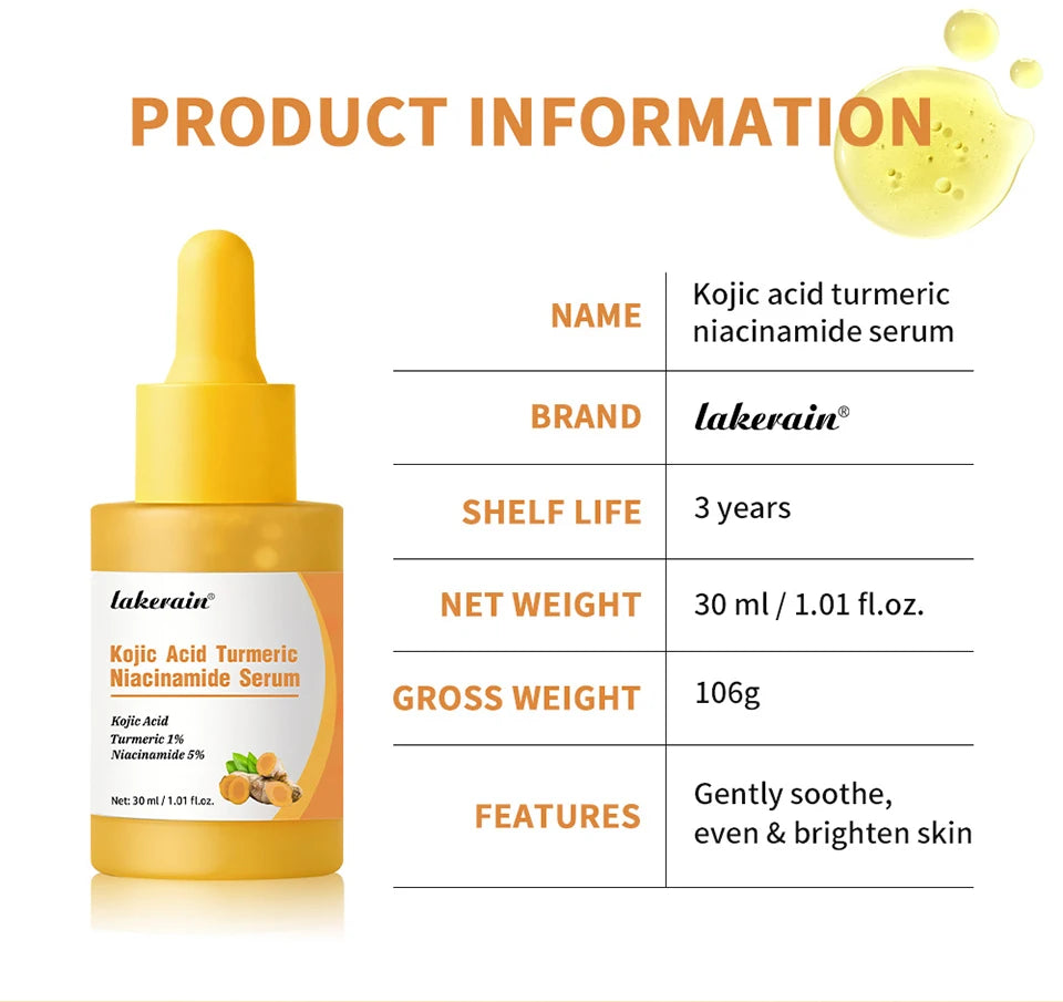 Brightening Kojic Acid and Turmeric Face Serum - 18
