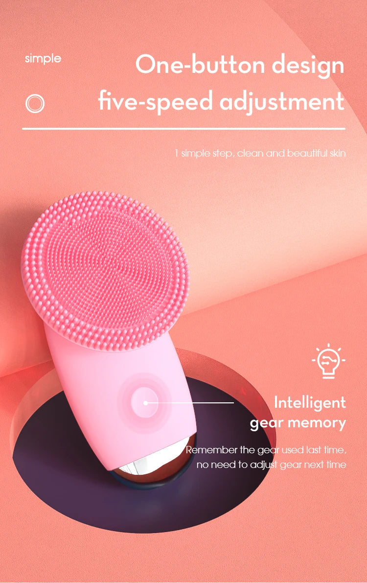 Electric Silicone Facial Cleansing Brush for Pore Cleaning - 12