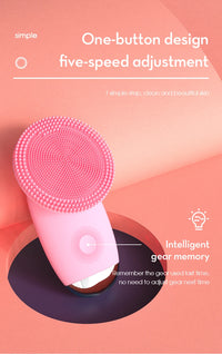 Electric Silicone Facial Cleansing Brush for Pore Cleaning