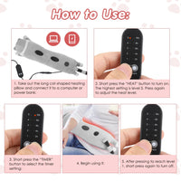 USB Heated Cat Plush Pillow for Period Cramp Relief
