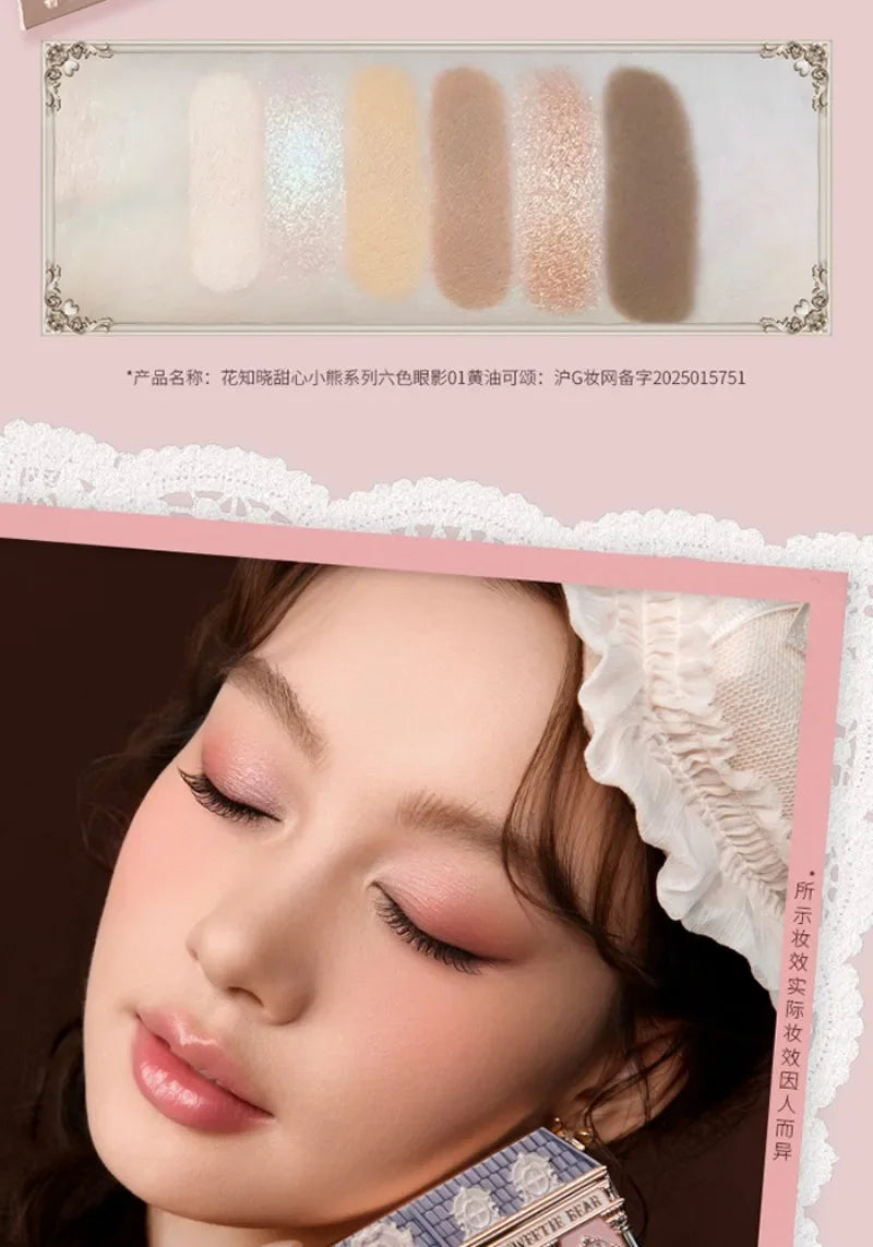 6-Color Matte and Shimmer Eyeshadow Makeup Palette - 15