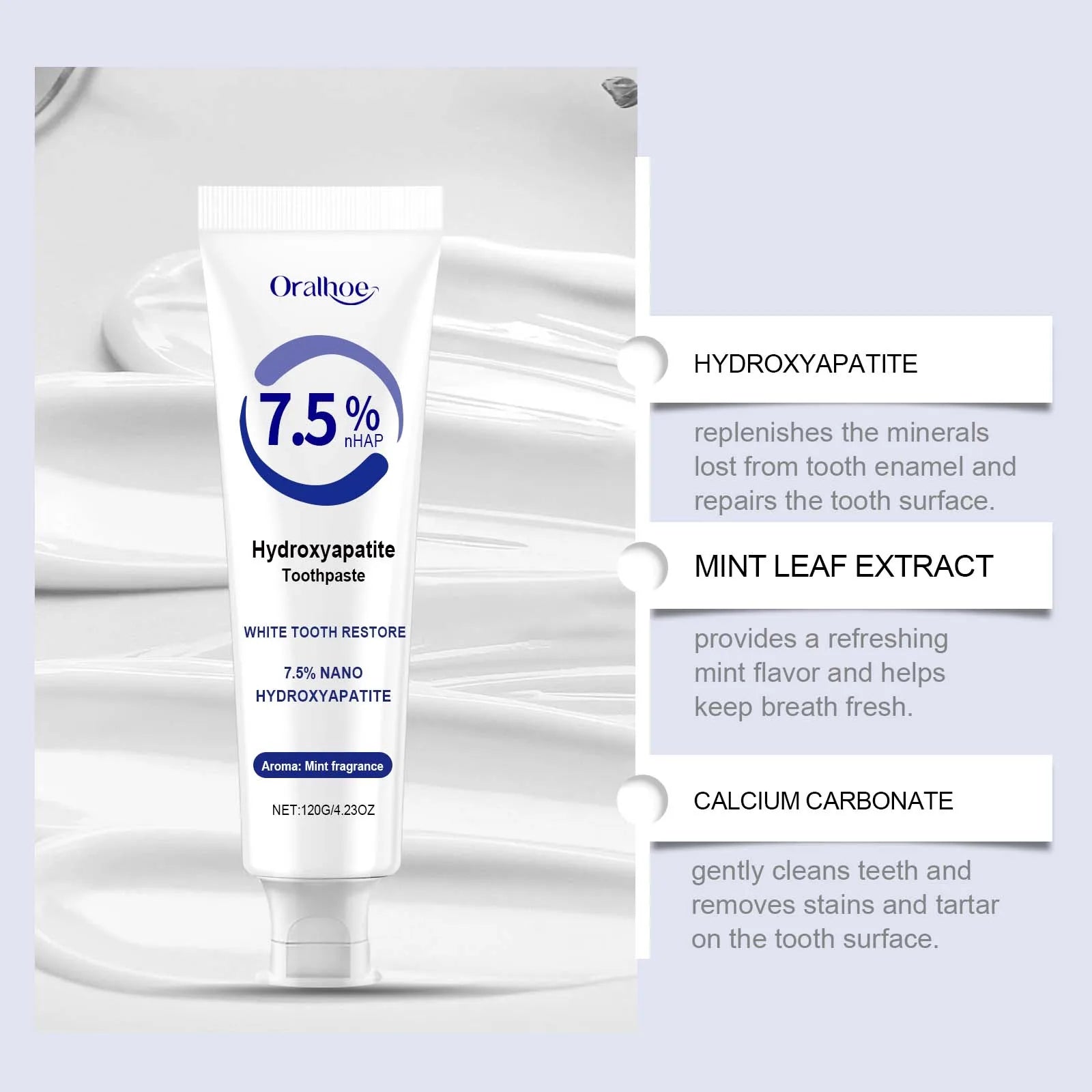 Hydroxyapatite Enamel Repair & Whitening Toothpaste - 2