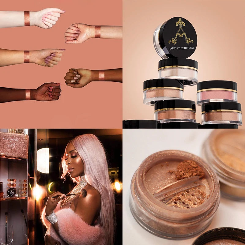 Diamond Glow Shimmer Highlighter Powder for Body and Face - 3