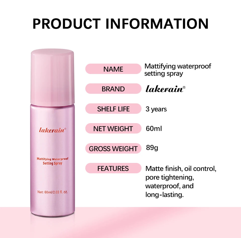 Long-Lasting Matte Makeup Setting Spray - 15
