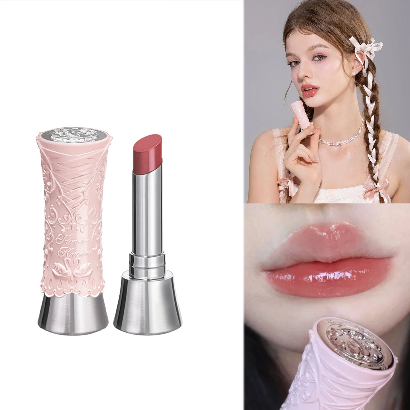 Hydrating Non-Sticky Tinted Lip Gloss for Shiny Long-Lasting Wear - 39