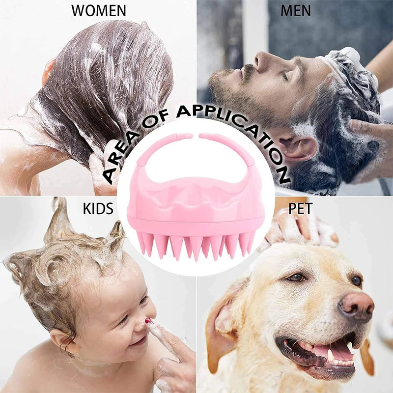 Silicone Scalp Massager and Shampoo Brush for Hair Growth - 3
