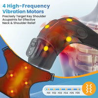 Heated Vibration Shoulder Massage Wrap with Remote