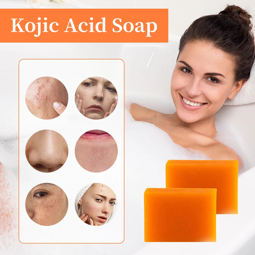 Kojic Acid Brightening Cleansing Bar for Face and Body - 2