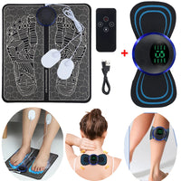 Electric EMS Foot & Body Massage Mat Set for Pain Relief