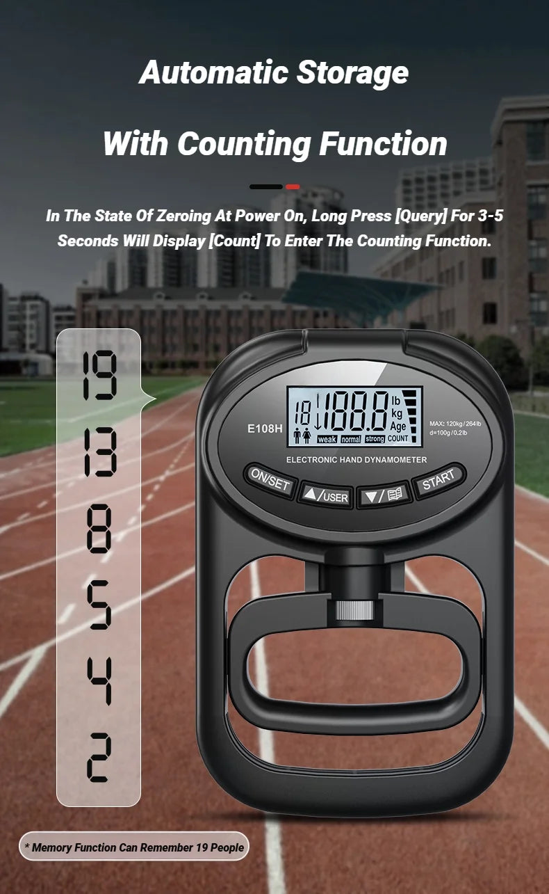 Digital Hand Grip Strength Meter and Dynamometer - 13