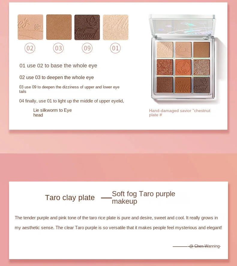 9-Color Waterproof Eyeshadow Palette for Professional Looks - 26