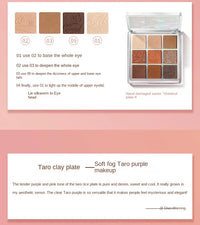 9-Color Waterproof Eyeshadow Palette for Professional Looks
