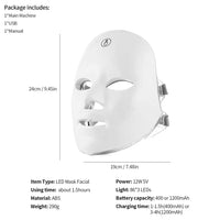 7-Color LED Photon Light Therapy Facial Mask