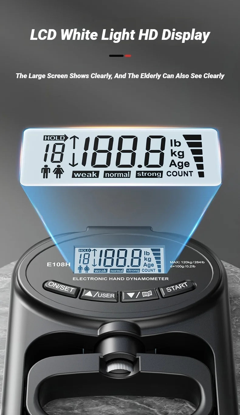 Digital Hand Grip Strength Meter and Dynamometer - 9