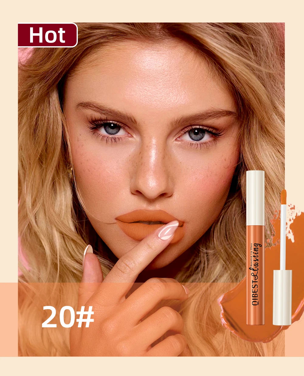 Long-Lasting Waterproof Velvet Matte Liquid Lipstick - 16