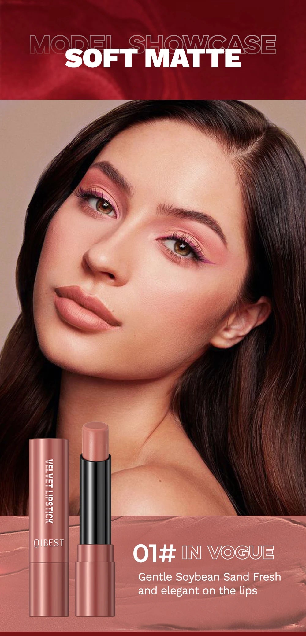 Velvet Matte Long-Lasting Lipstick - 12