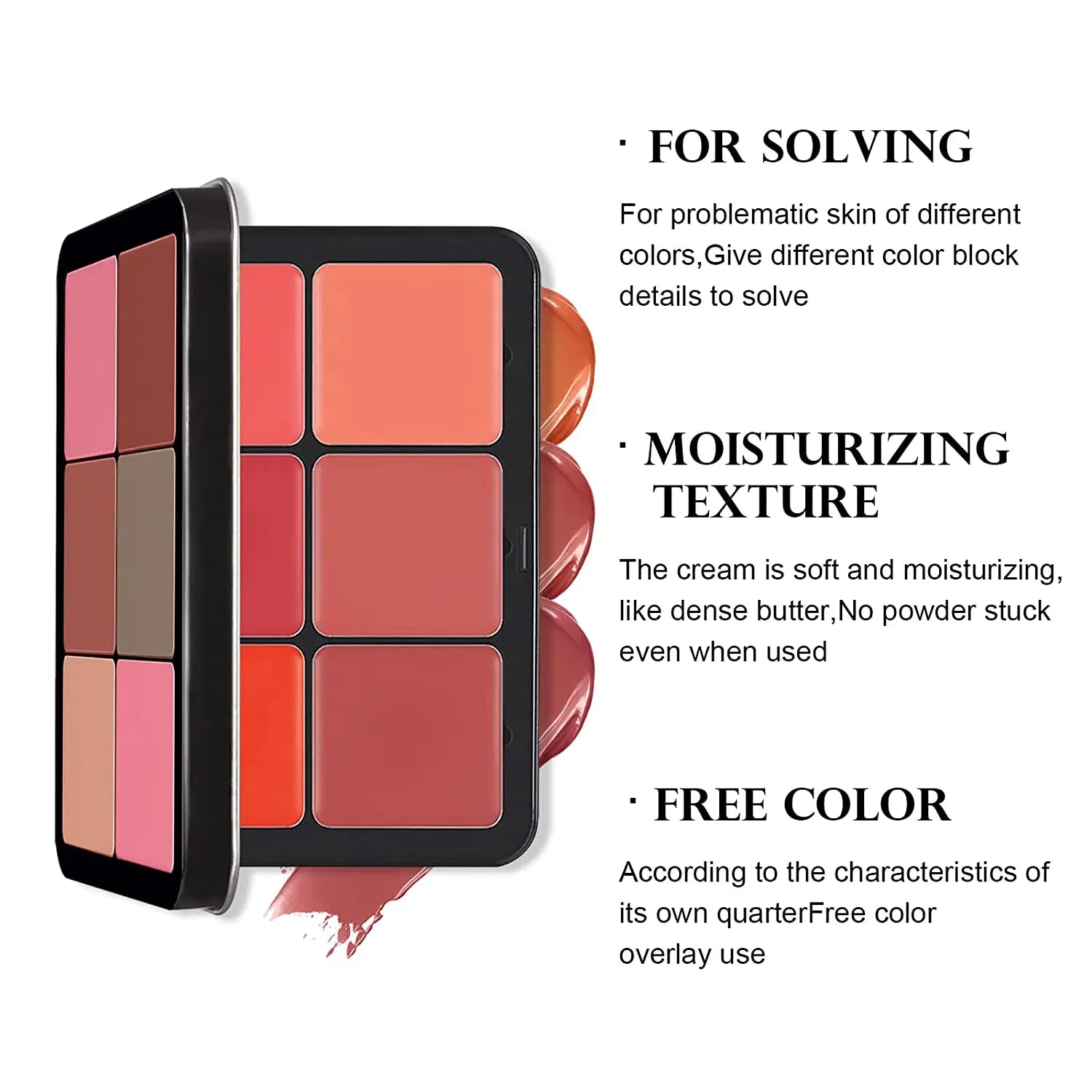 12-Color Creamy Blush and Contour Palette - 14