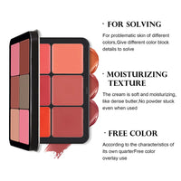 12-Color Creamy Blush and Contour Palette