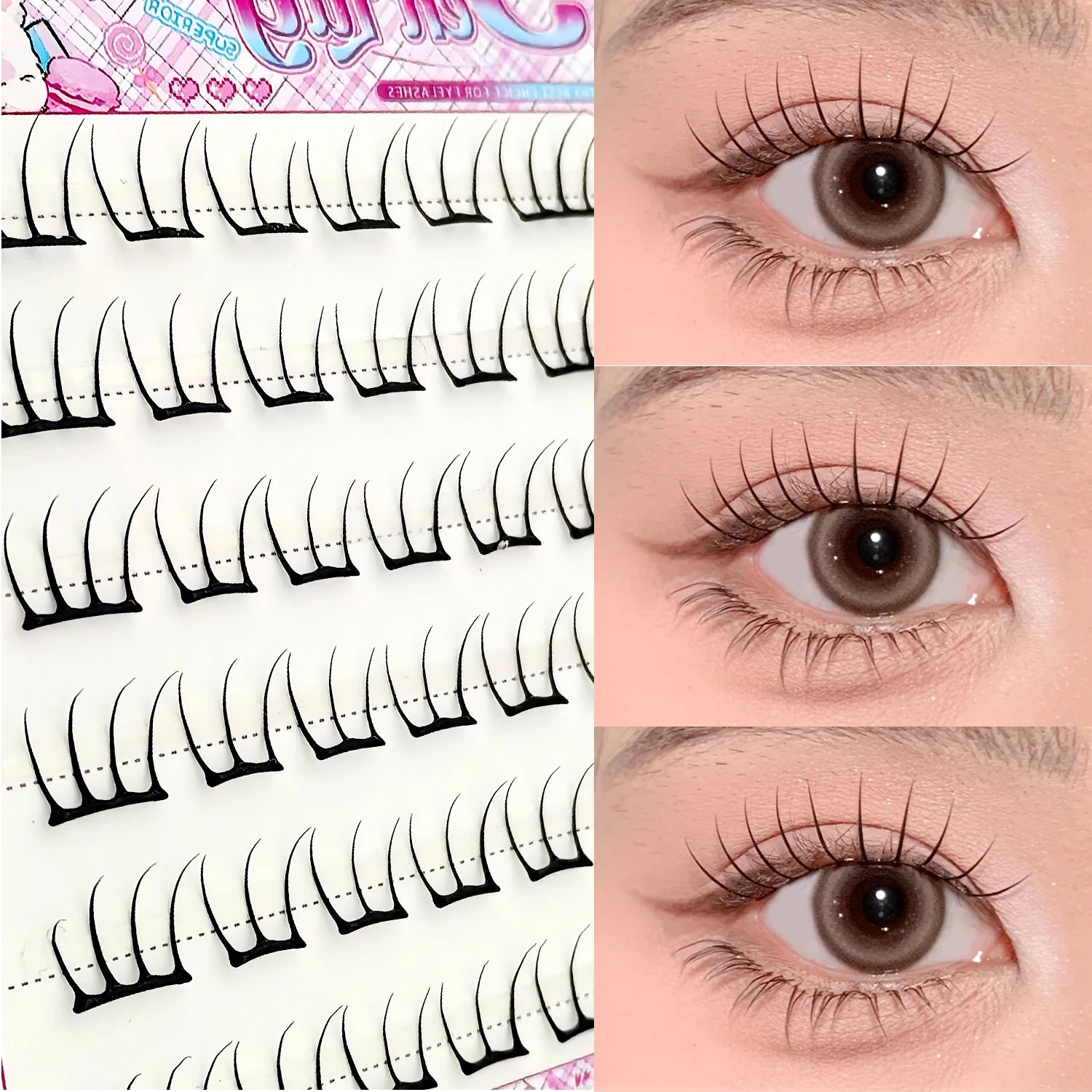 Glue-Free Individual K-Pop Style Lash Extensions - 6