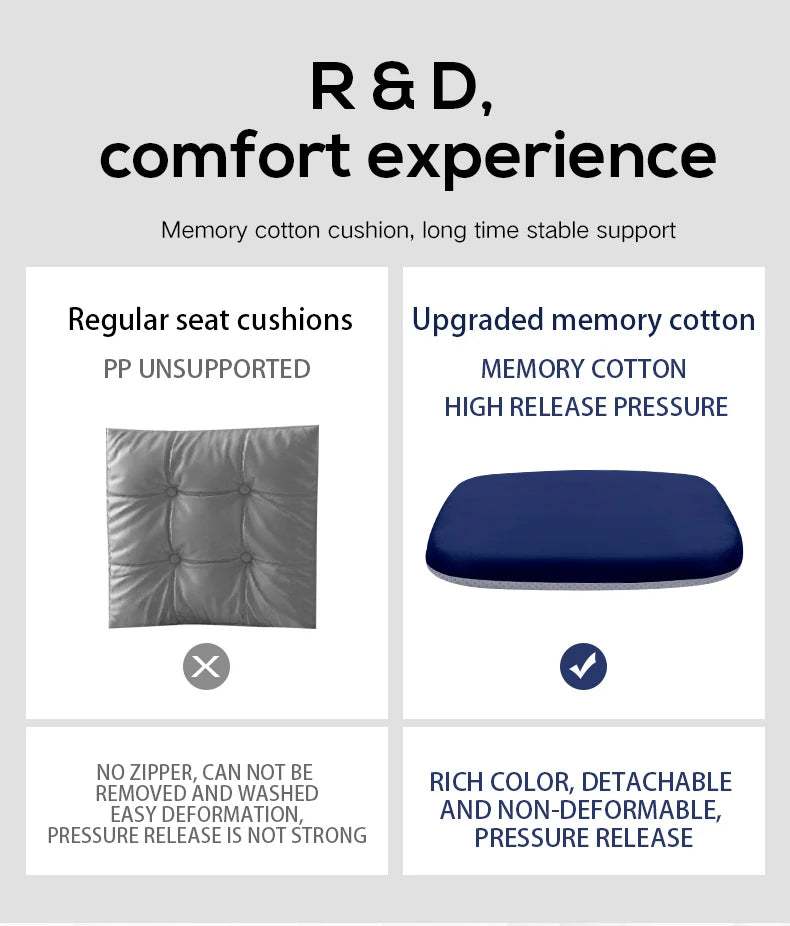 Ergonomic Memory Foam Seat Cushion for Office and Car - 8