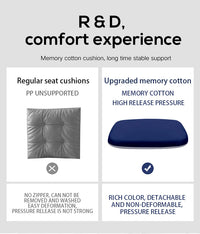 Ergonomic Memory Foam Seat Cushion for Office and Car
